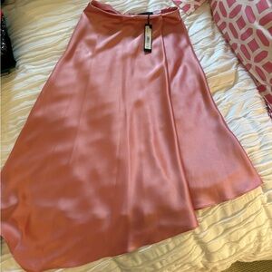 NWT Pink Alice and Olivia silk skirt